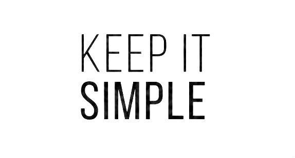 Rester sobre, rester simple
